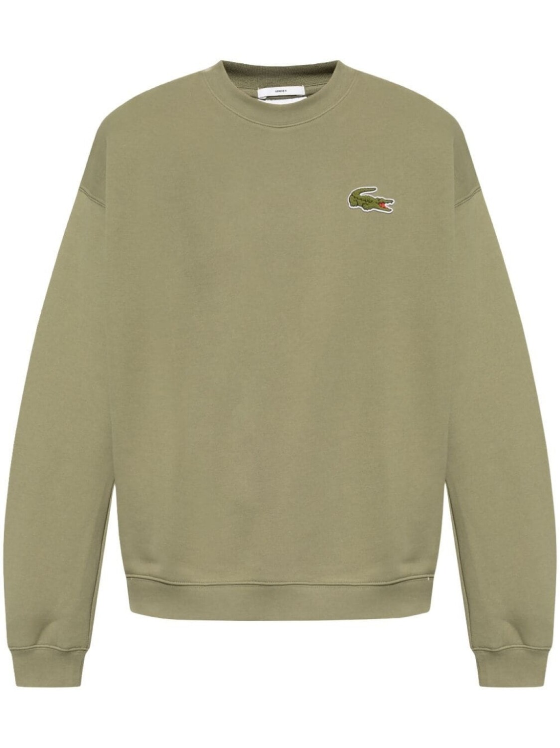 

Lacoste флисовая толстовка с надписью, зеленый