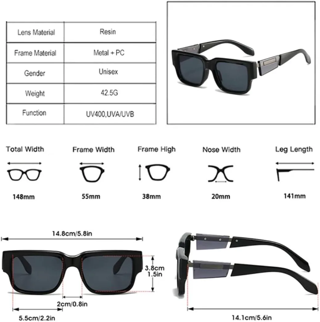 

Популярные модные женские солнцезащитные очки класса люкс UV400, ретро-очки для мужчин в стиле панк, темно-синие солнцезащитные очки SZVVBKK, Black Black