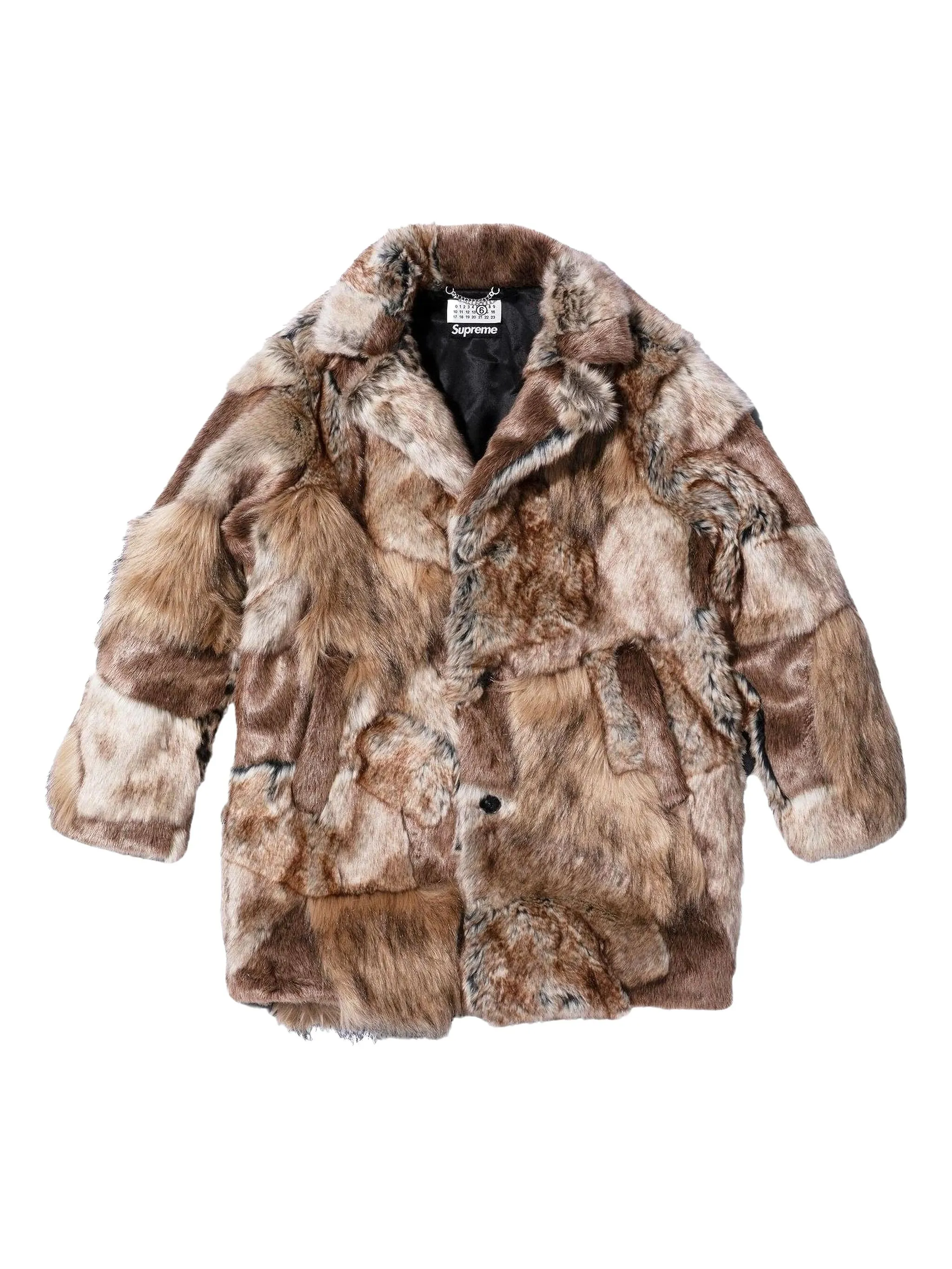 

Шуба из искусственного меха из коллаборации с MM6 Maison Margiela Supreme, коричневый