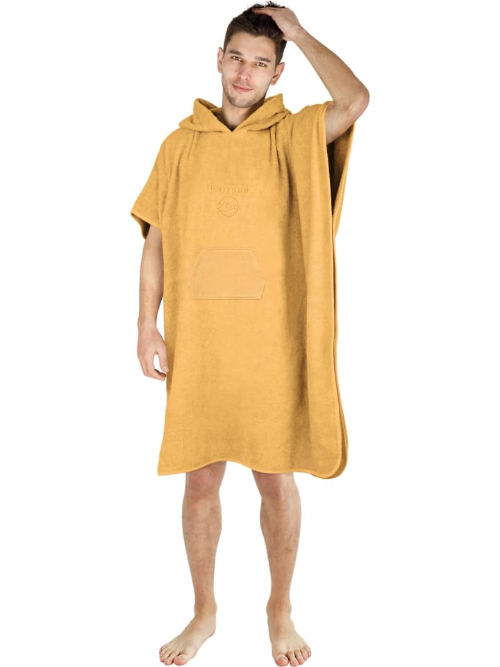 

Халат normani Badeponcho aus Bio-Baumwolle Sitra, желтый