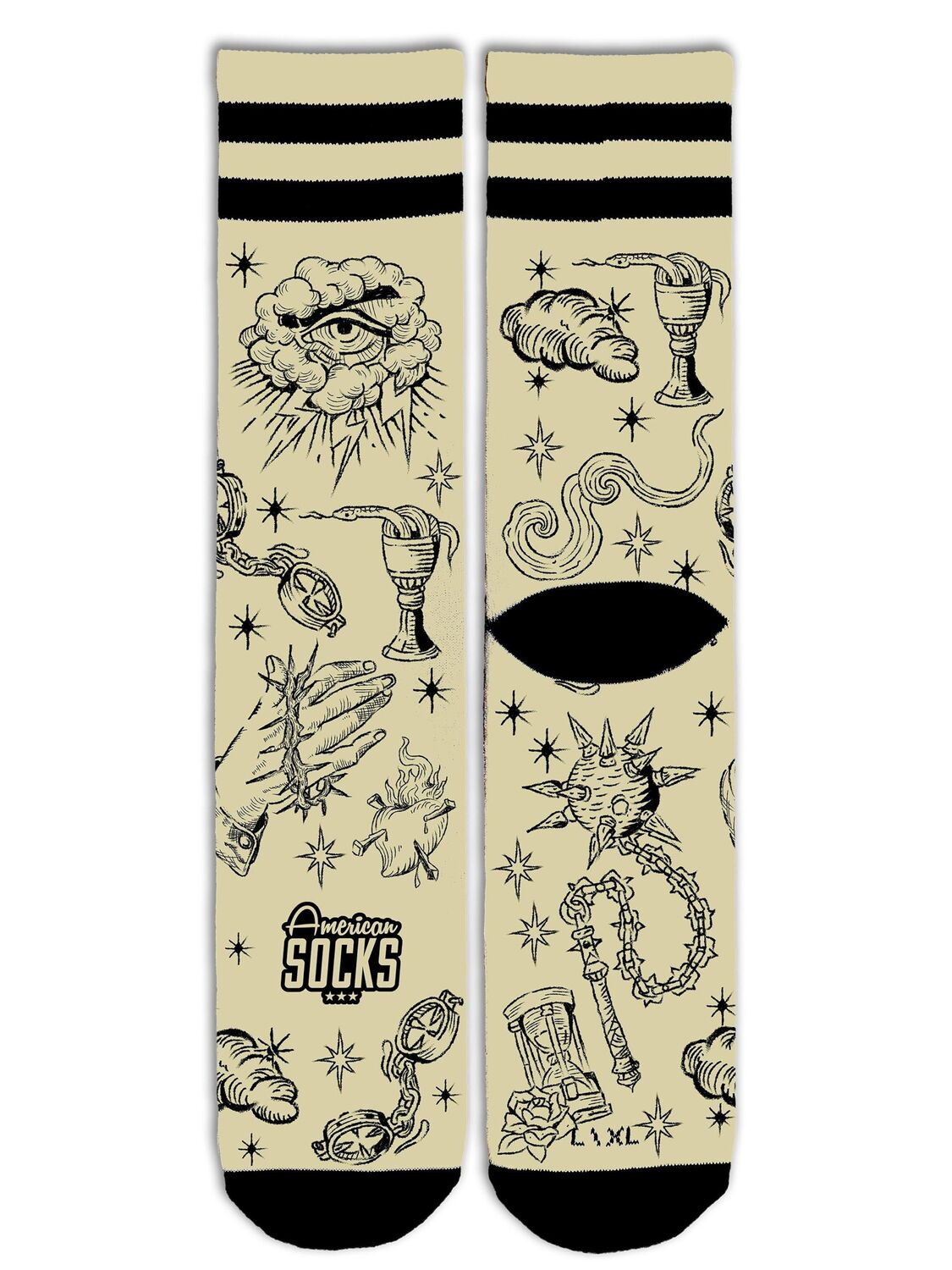 

American Socks Носки 'Sacred' в бежевом цвете