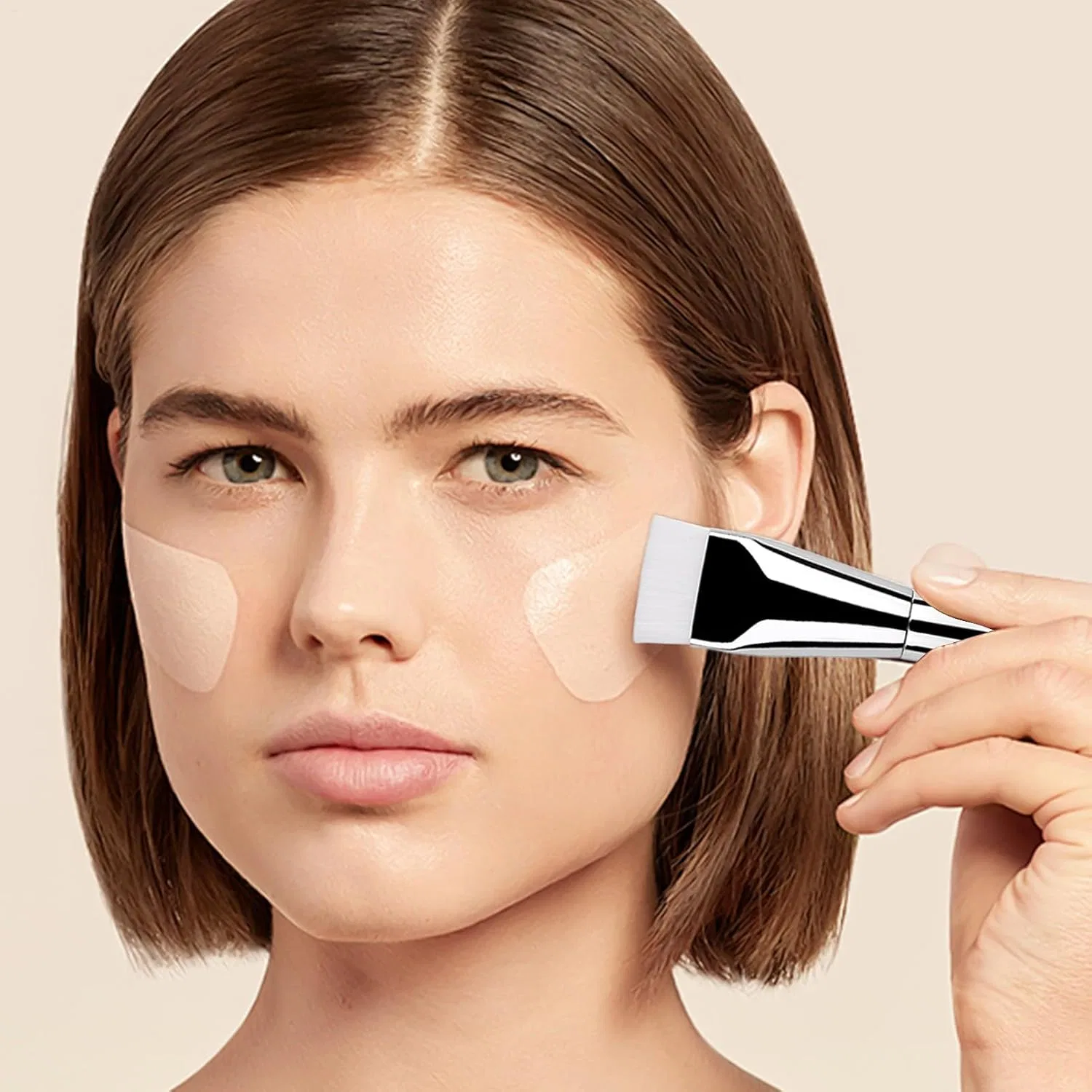 Кисть для макияжа плоская Foundation Brush, No Brand, 1 шт. — фото 2