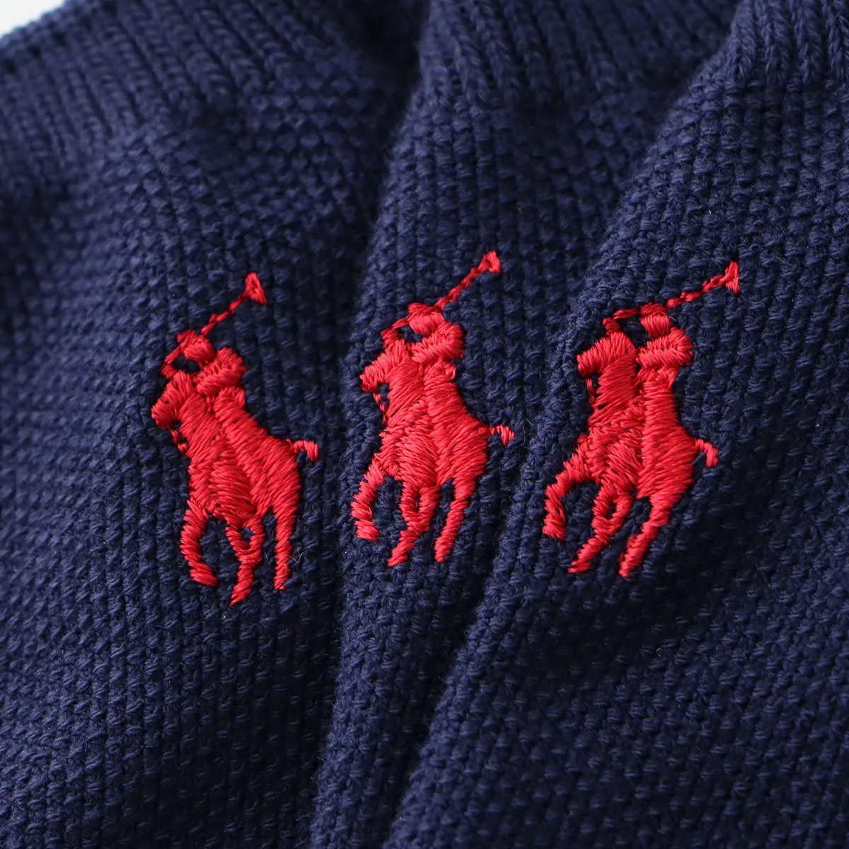[Набор из 3] Носки пике длиной до колена Polo Ralph Lauren, 04. Navy x 3 — фото 2