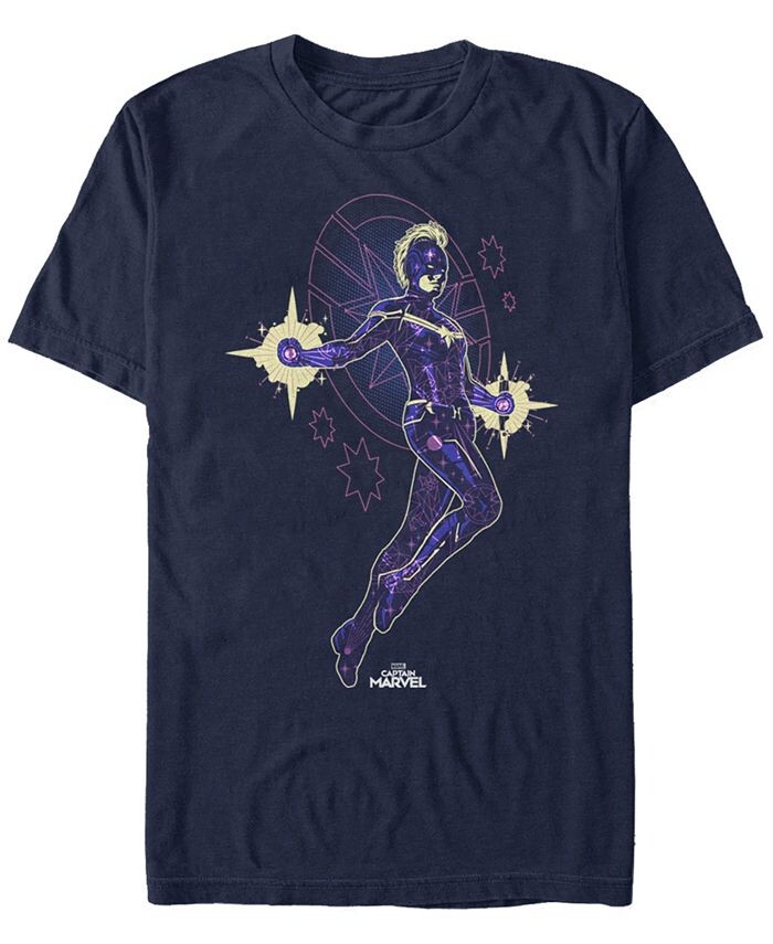 

Мужская футболка с коротким рукавом Marvel Captain Marvel Flying Star Fifth Sun, синий
