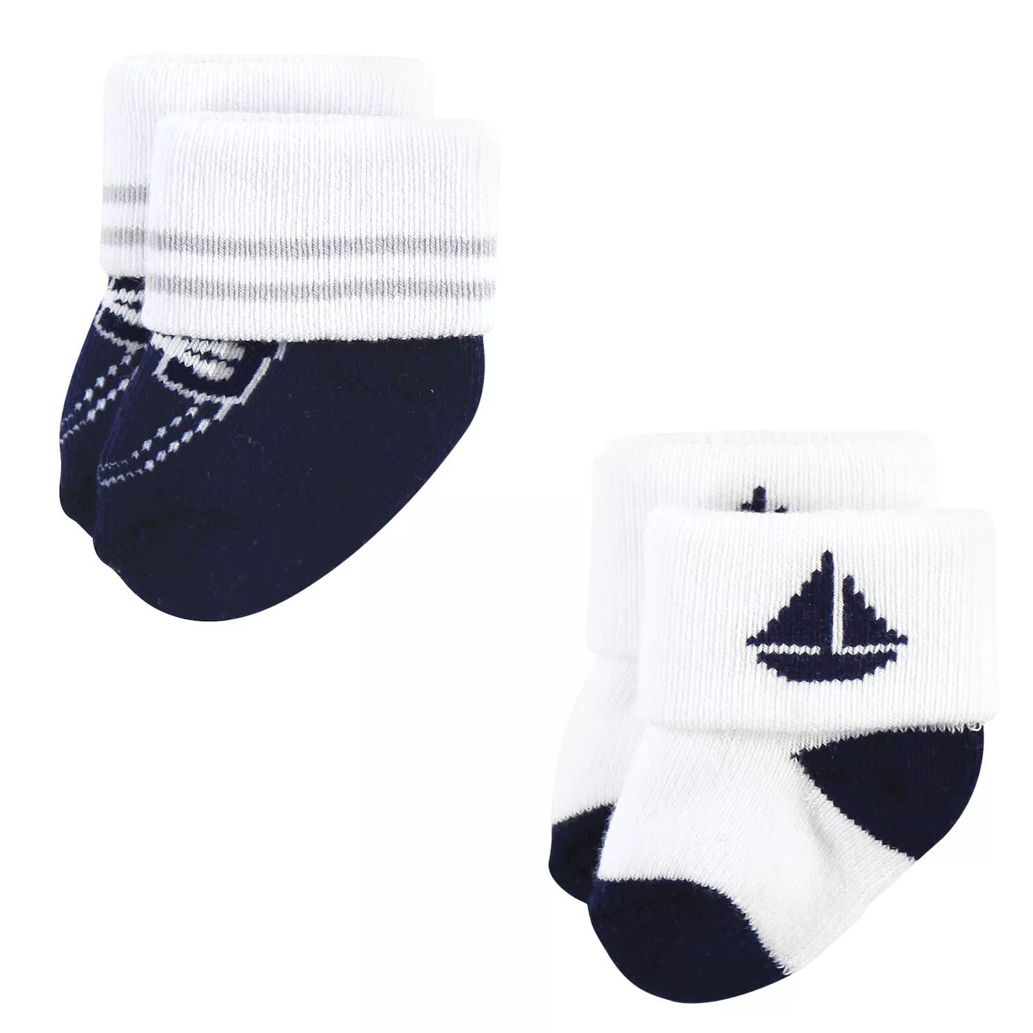 Носки Hudson Baby Infant Boy из хлопка с насыщенным содержанием хлопка для новорожденных и махровые носки, морская тематика, 12 шт. Hudson Baby — фото 2
