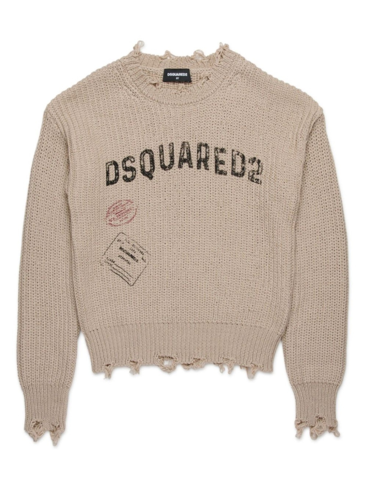 

DSQUARED2 KIDS свитер с логотипом, нейтральный цвет