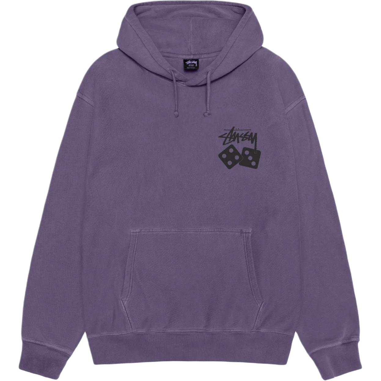 Худи Dice с пигментной окраской Stussy, фиолетовый — фото 4