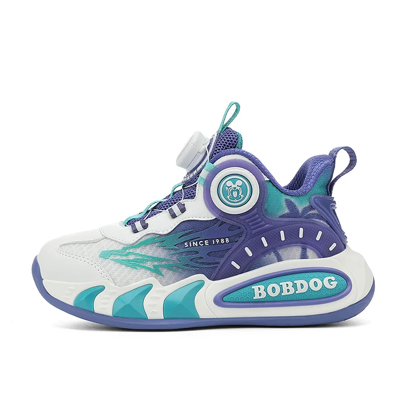 Детские баскетбольные кроссовки BOBDOG, XFT592A White Purple[Leather Upper Waterproof] — фото 2