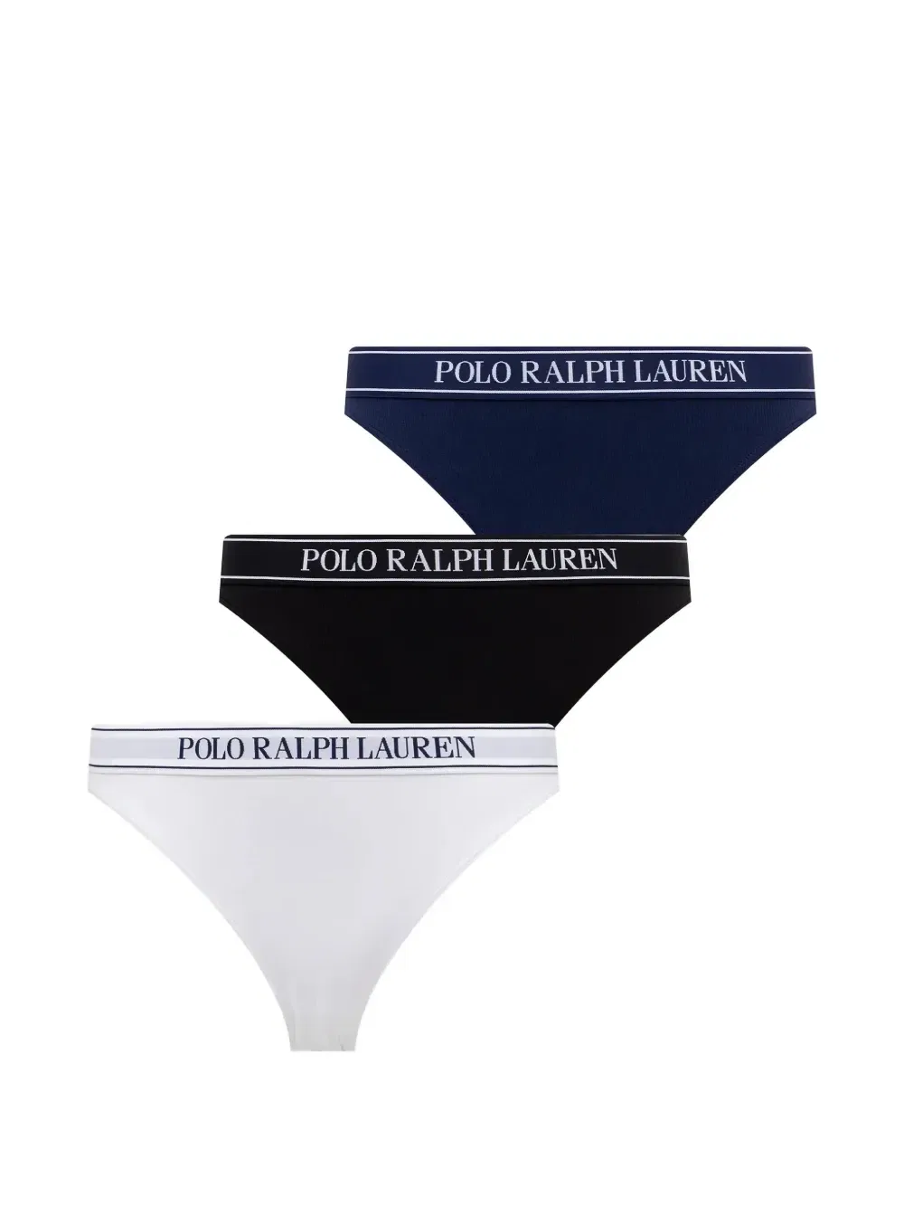 Трусы с логотипом на поясе (комплект из трех штук) POLO RALPH LAUREN, белый
