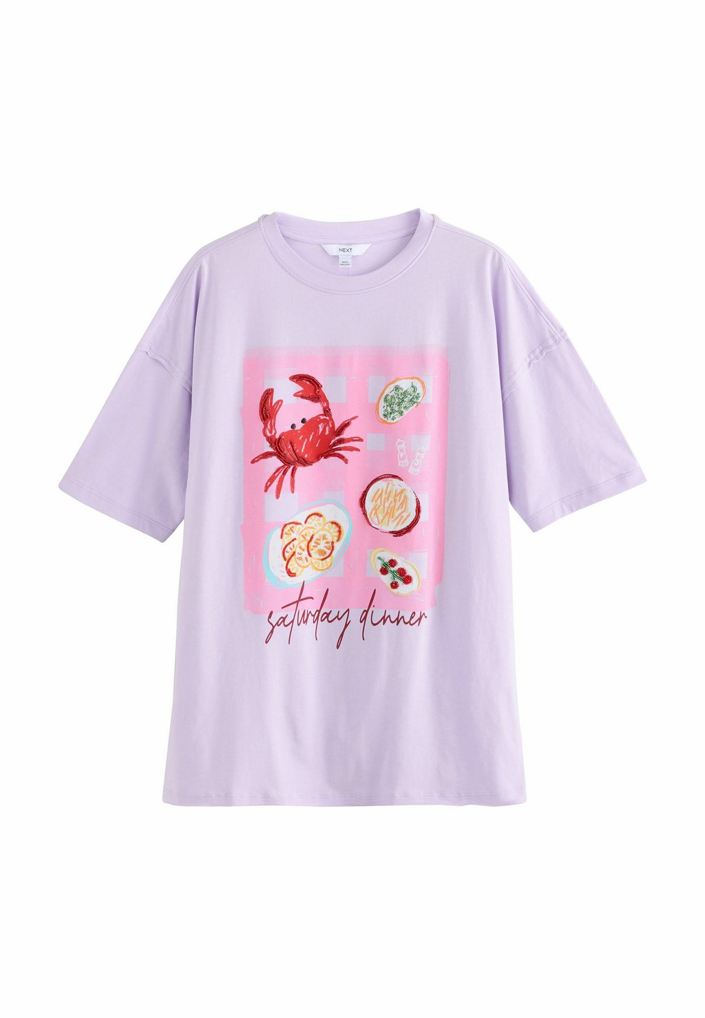 

Футболка с принтом SEAM DETAIL SKATER STYLE Next, темно-фиолетовый