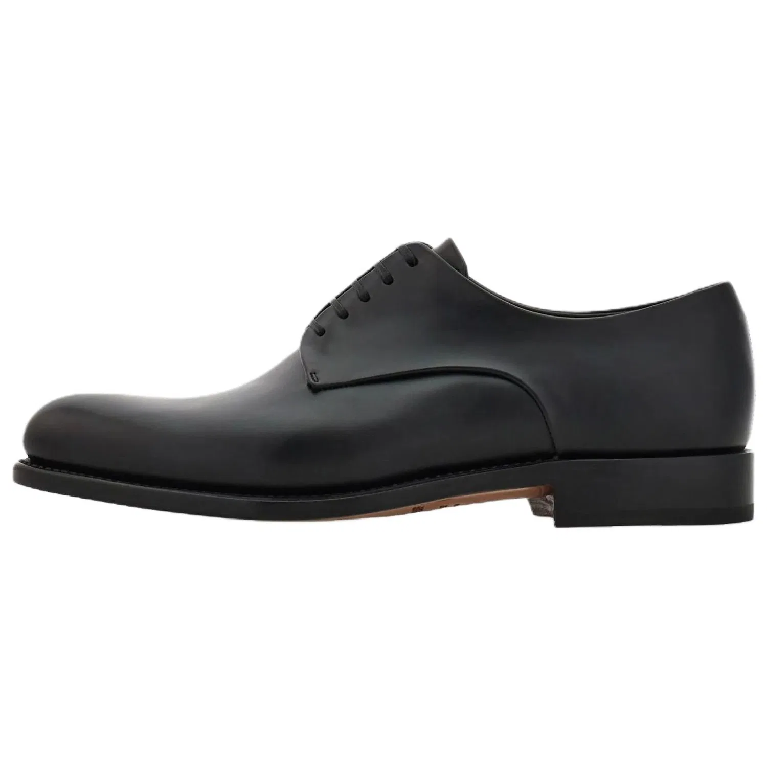 Туфли кожаные Ferragamo Tramezza черные