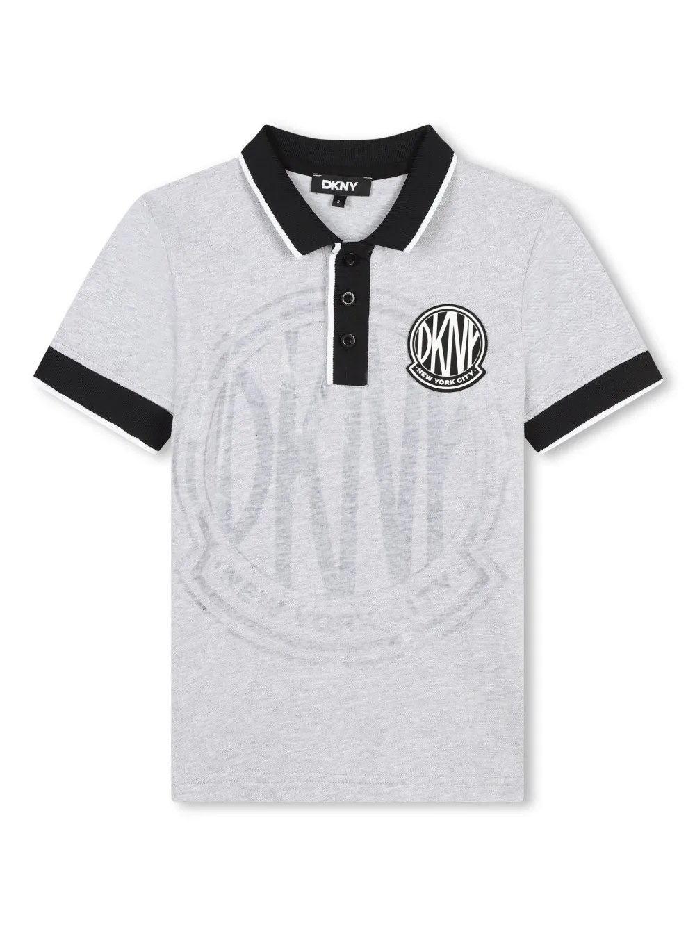 

Рубашка поло с нашивкой-логотипом Dkny Kids, серый