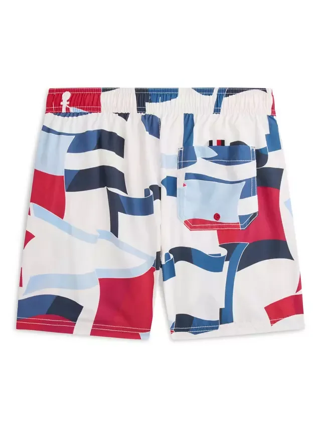 Детские плавательные шорты с принтом и завязками, разноцветные Tommy Hilfiger — фото 2