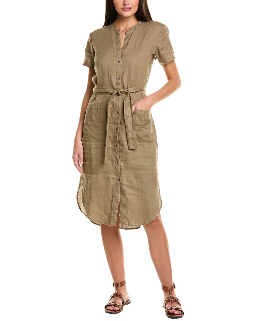 

Джеймс Перс Льняное платье-рубашка James Perse, коричневый