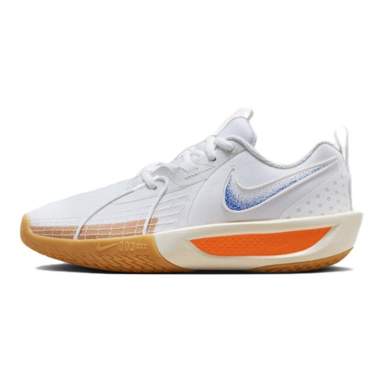 

Nike Детские баскетбольные кроссовки GT Cut 3 с амортизацией, износостойкие, низкие, белые, синие, желтые