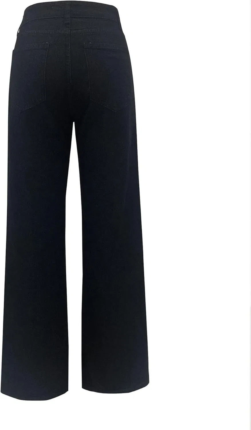 Джинсы прямые, высокие, женские, stretch, dark blue generic — фото 2