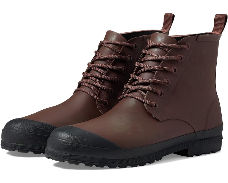 

Ботинки Madewell The Lace-Up Lugsole Rain Boot, цвет Dark Cabernet