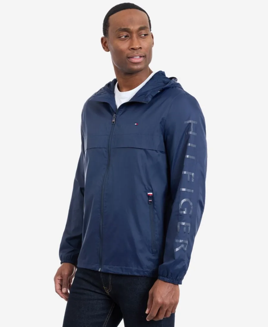 Мужская ветровка с капюшоном Tommy Hilfiger, темно-синий — фото 4