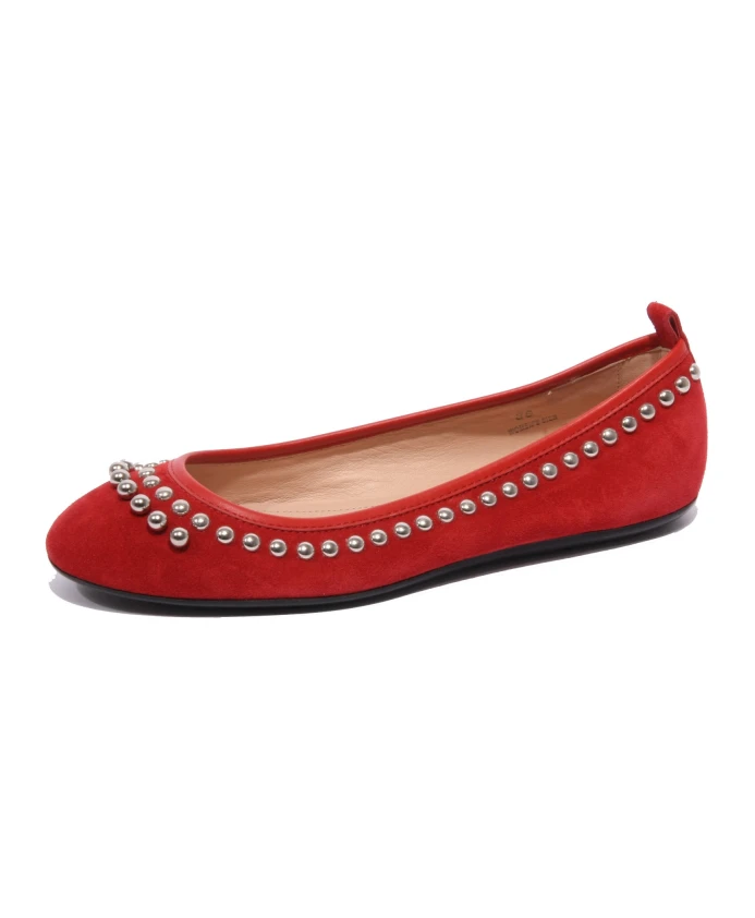 Балетки с заклепками Tod'S, красный