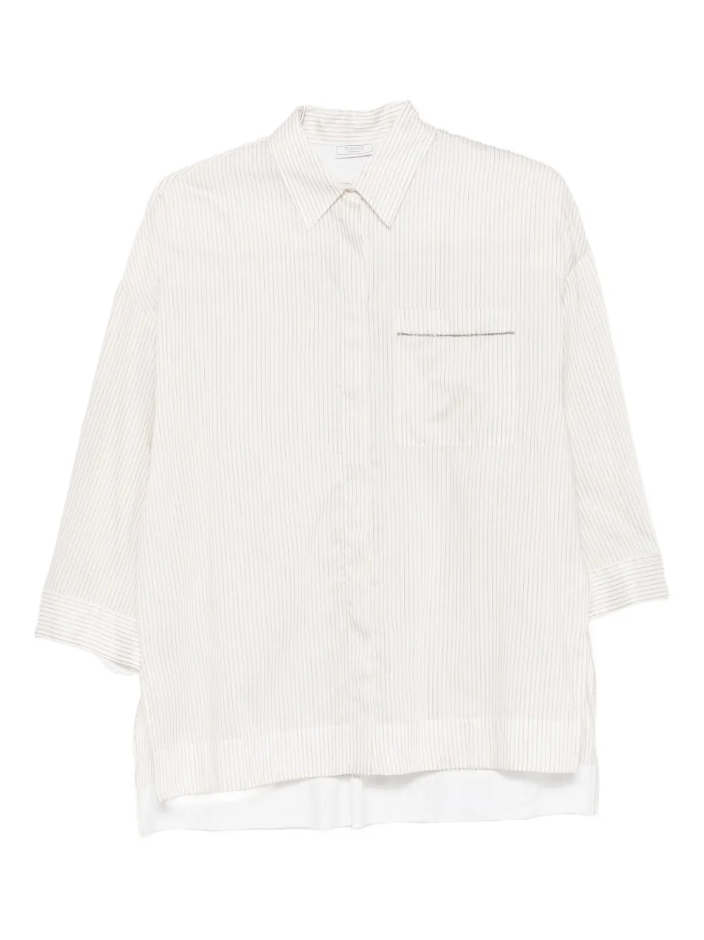 

Рубашка в полоску с карманом Peserico, нейтральный