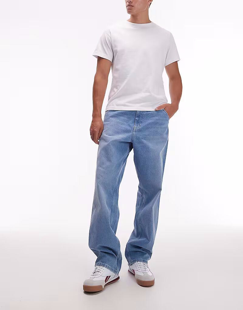 

Джинсы простые прямые, светло-синего цвета Carhartt Wip