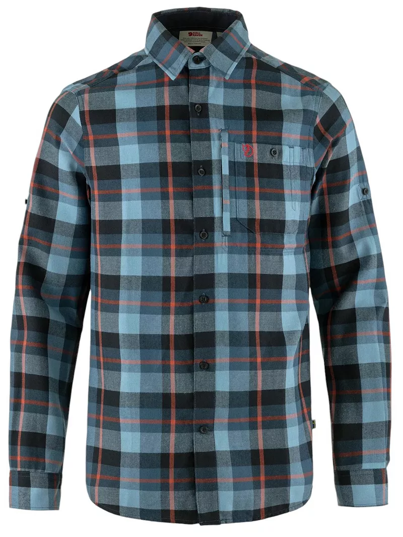 

Мужская рубашка с длинным рукавом для альпинизма Fjallraven, цвет Indigo Blue/Dawn Blue