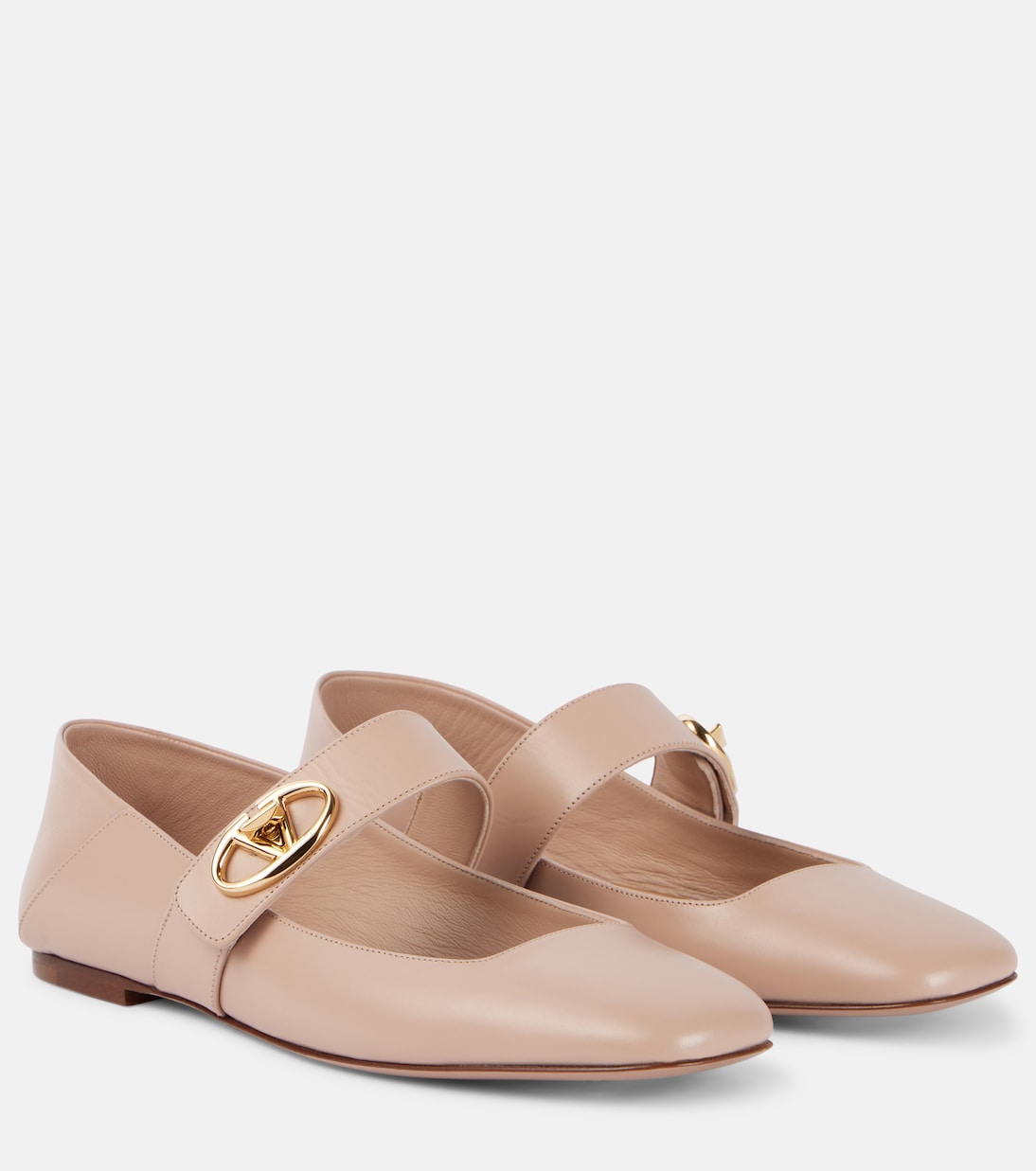 Туфли Мэри Джейн VLogo Locker Valentino Garavani, бежевый