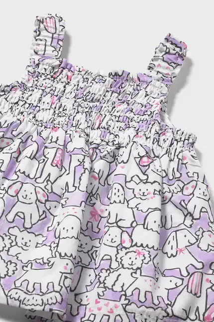 Платье детское с цветочным узором Mayoral Newborn, фиолетовый — фото 3