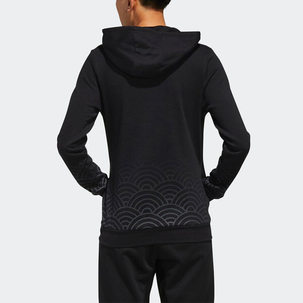 Толстовка adidas neo Sweat Hoody Knitted Hooded Sweater Men's Black, черный — фото 4