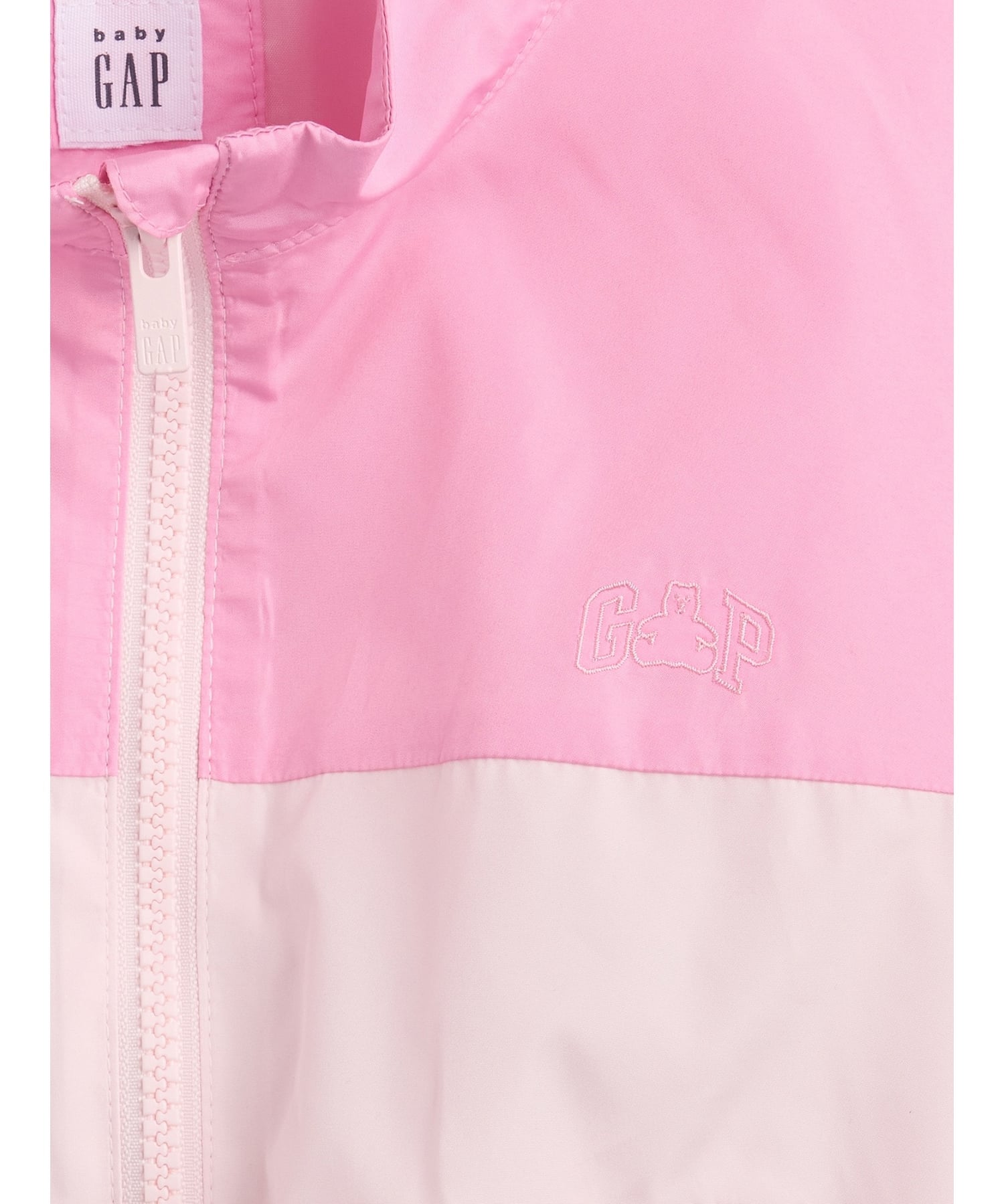 Ветровка с логотипом в цветных блоках (для малышей/младенцев) Gap, PINK COLORBLOCK — фото 3
