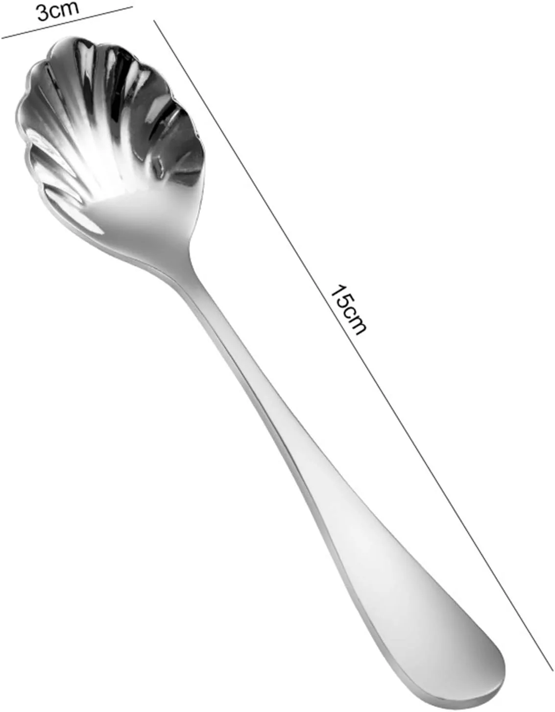 Ложка десертная Reheyre, Latte Spoon, из нержавеющей стали, зеркальная полировка, форма чаши, серебристый — фото 4