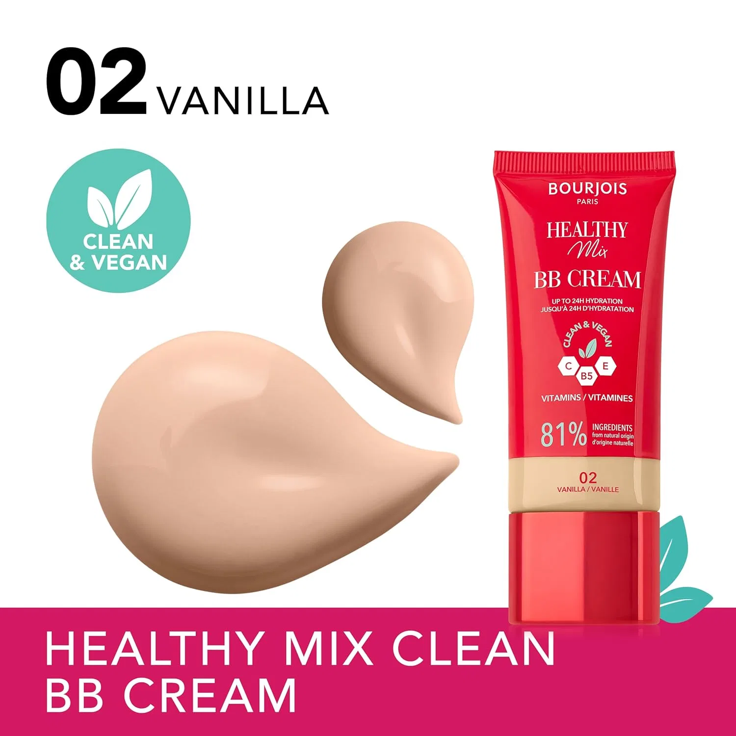 BB-крем «Healthy Mix Clean 02 Vanilla» от BOURJOIS Bourjois, 02 Vanilla — фото 3