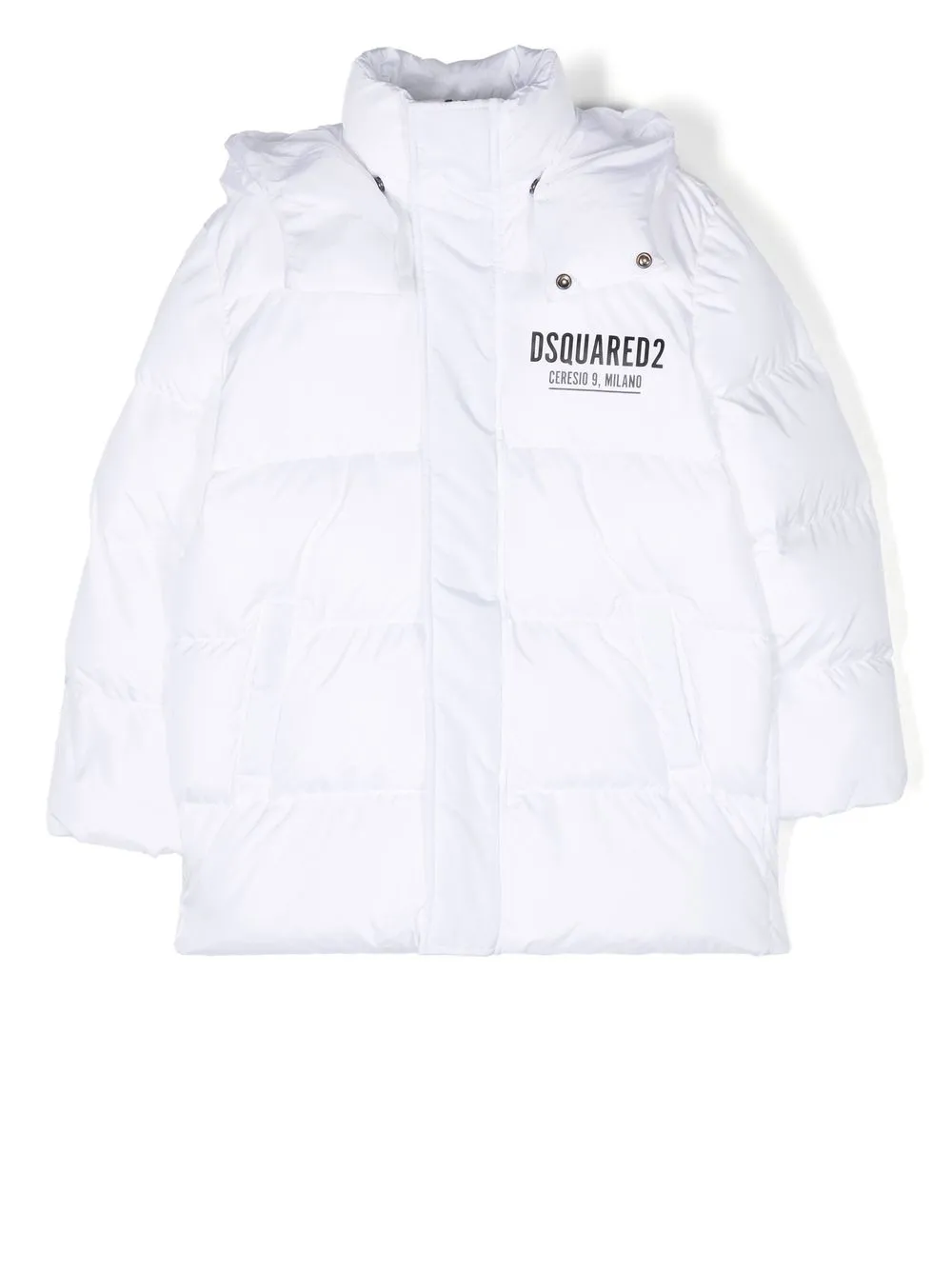 

Пуховик с логотипом DSQUARED2 KIDS, белый