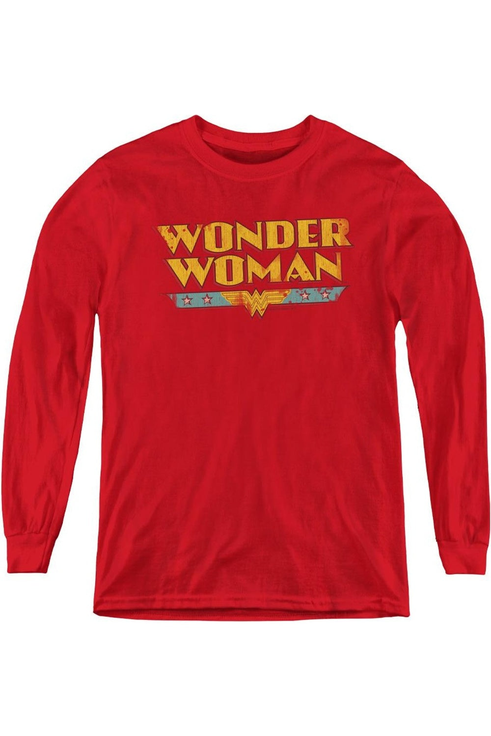 

Футболка с длинным рукавом и логотипом Wonder Woman от DC Comics для детей Gildan, красный