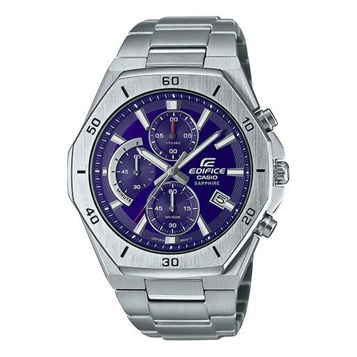 

Часы Men's CASIO EDIFICE CASIO 100m Waterproof Shockproof Blue Dial Stainless Steel Strap Watch Analog Mens, синий