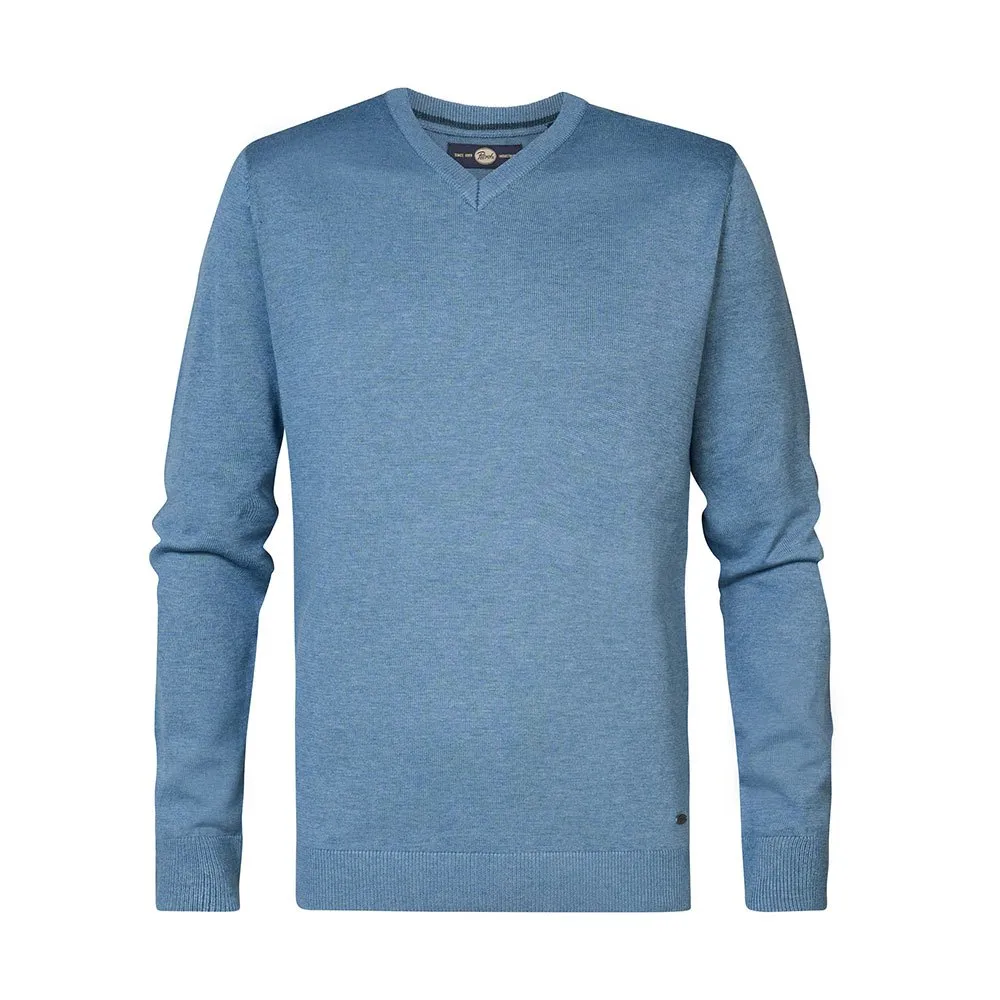 

Свитер Petrol Industries M-3040-KWV200 v neck, синий