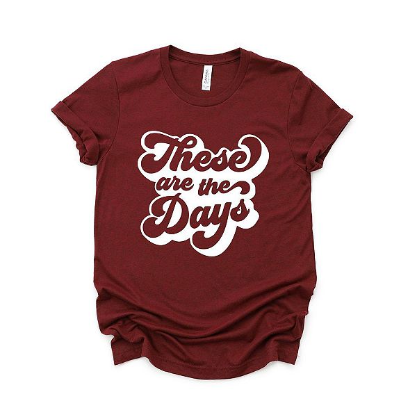 

Ретро футболка с принтом These are the days Simply Sage Market, Maroon, Зеленый, Ретро футболка с принтом These are the days Simply Sage Market, Maroon