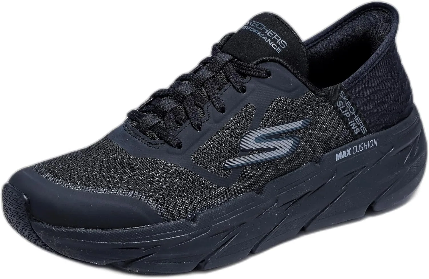 Мужские кроссовки Skechers Max Cushioning Premier Ascendant Hands Free без шнурков, черный
