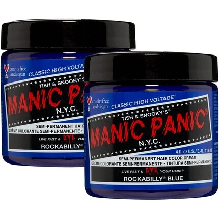 

Manic Panic Rockabilly Blue Classic Creme Vegan Cruelt Free полуперманентная краска для волос 118 мл