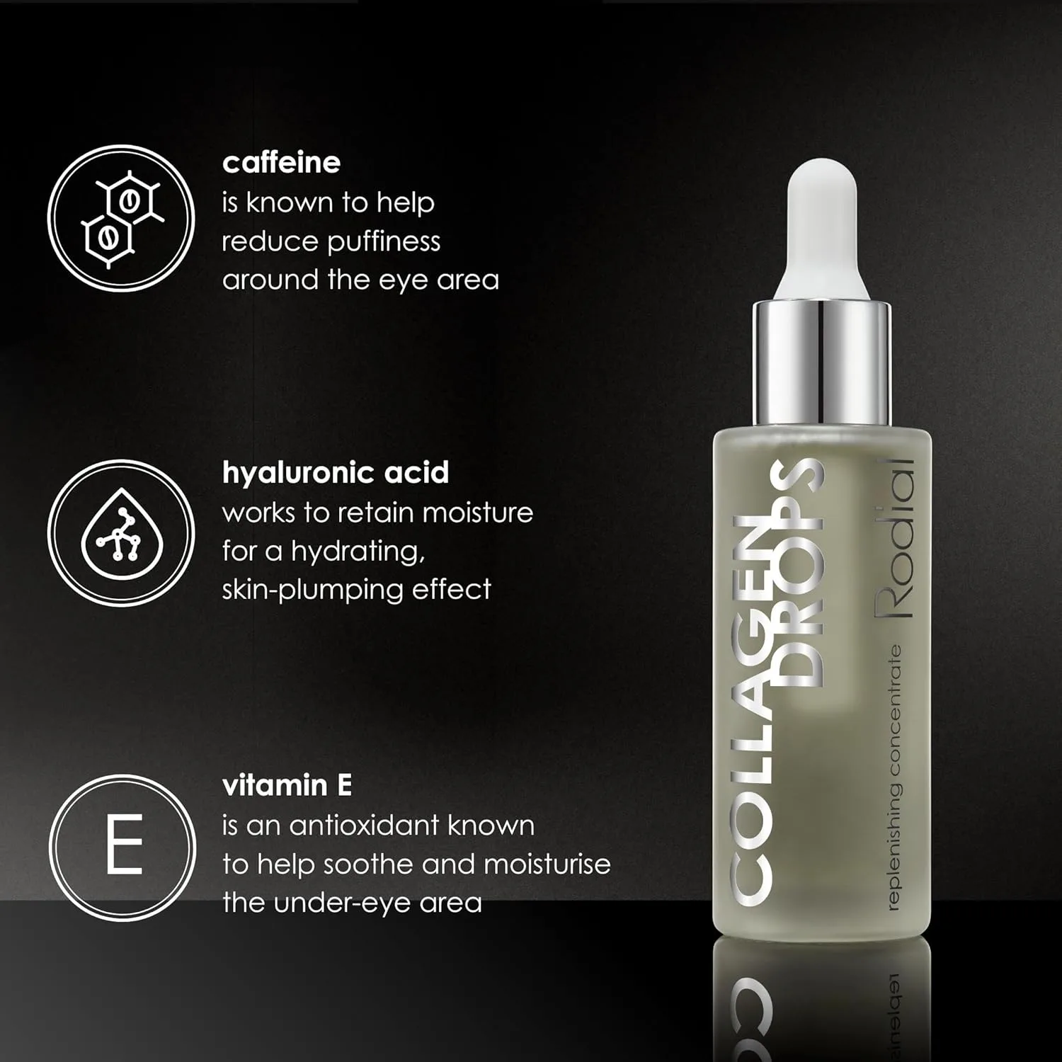 Бустер Rodial — Collagen % Booster Drops - с коллагеном и гиалуроновой кислотой для увлажнения, упругости — фото 3