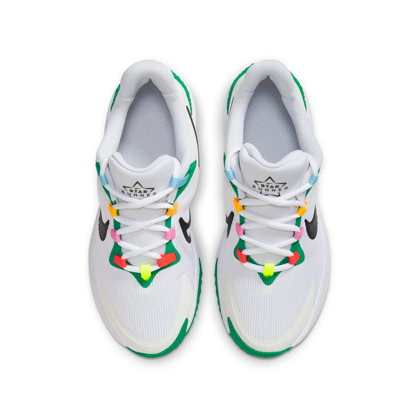 Кроссовки star runner 4 next nature 'white green black' Nike, белый — фото 4