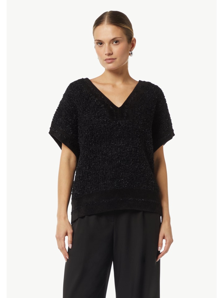 

Пуловер comma Strickpullover kurzarm, черный