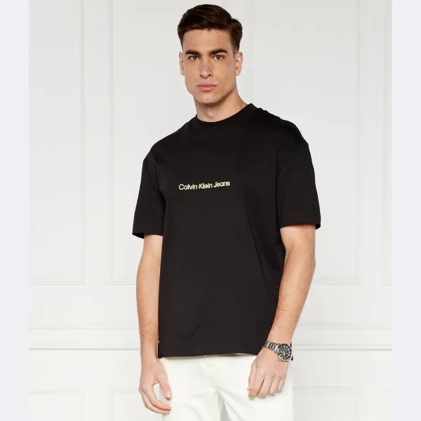 Футболка стандартного кроя с логотипом Calvin Klein, черный — фото 2