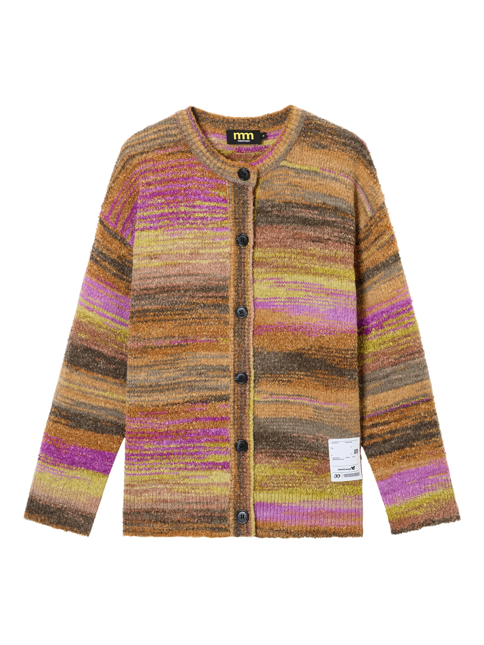 

Полосатый кардиган на пуговицах Mini Cream, коричневый