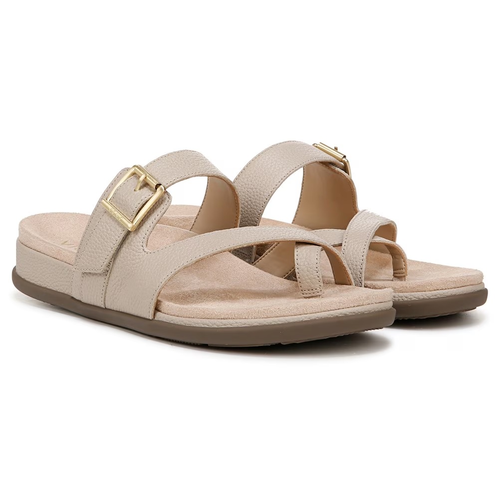 Женские комфортные сандалии Carmela Vionic, oatmeal beige leather