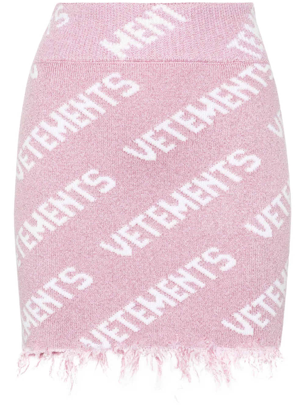

Юбка мини с люрексом и логотипом VETEMENTS, розовый