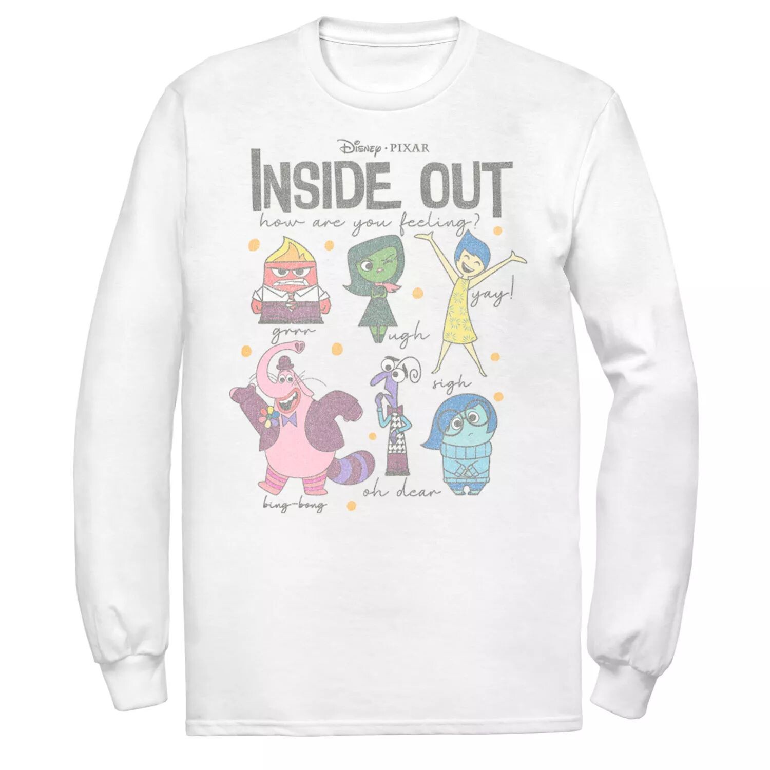 

Мужская футболка с длинными рукавами Inside Out How Are You Feeling Group Shot Disney / Pixar