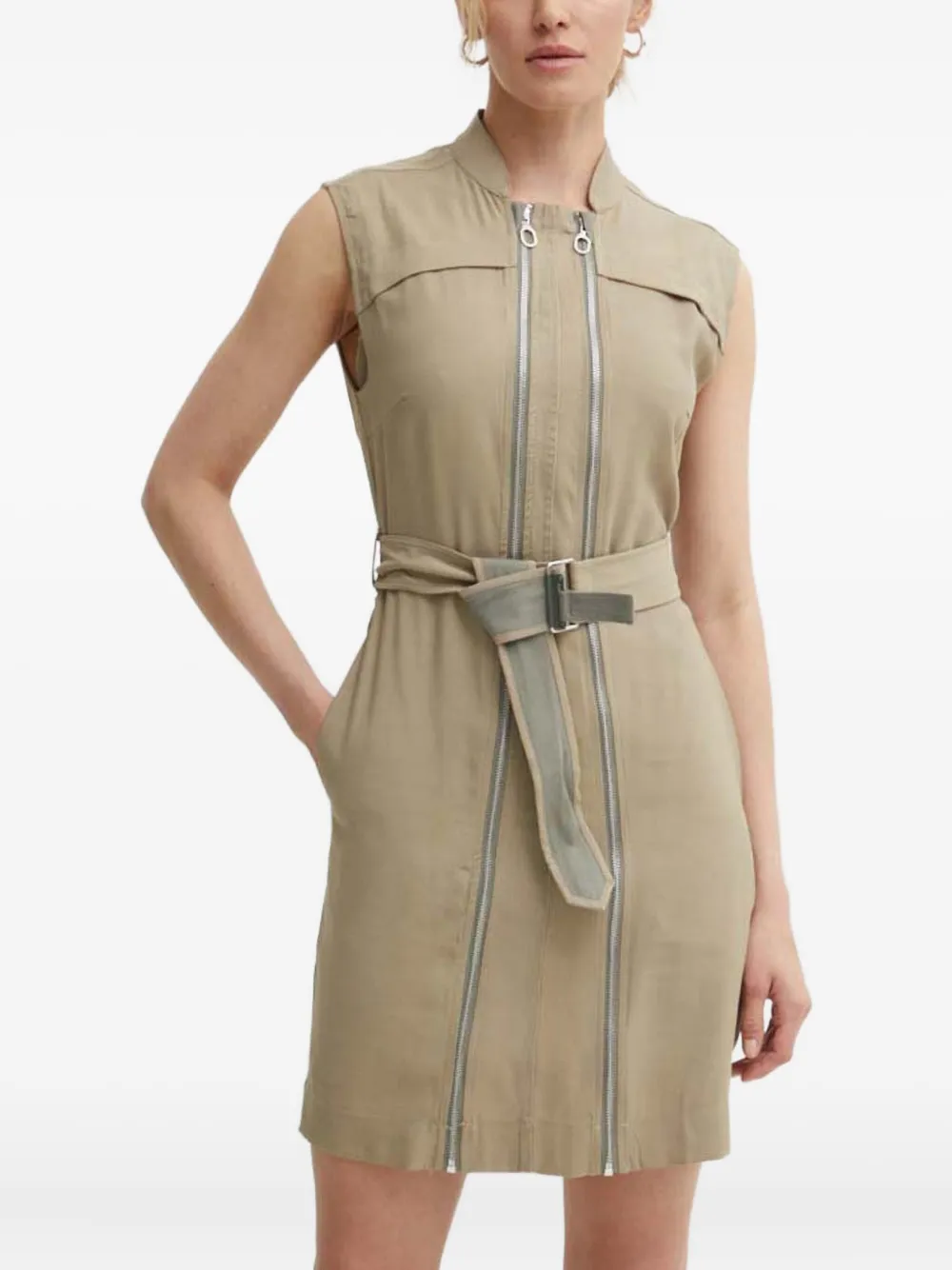 

Платье на молнии с поясом G-Star Raw, коричневый