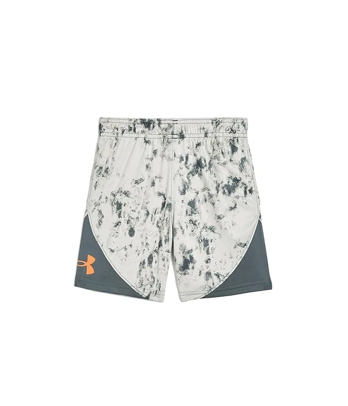 Шорты с принтом детские Under Armour Kids, Summit White/Purple Luxe/Electric Tangerine — фото 2
