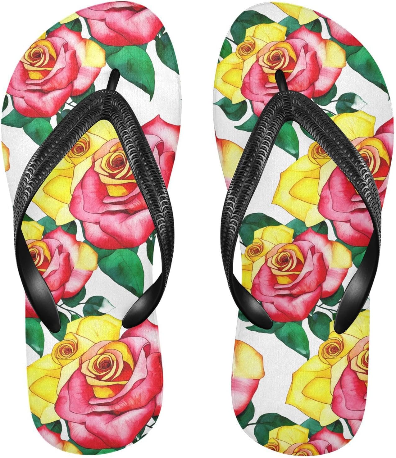 

Шлепанцы с розами и листьями, белые, для пляжа, душа, резинескользящие летние тапочки для женщин и мужчин. Обувь для прогулок Sinestour